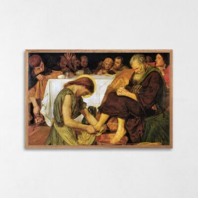 Poster Jesus Washing Peter’s Feet Ford Maddox Brown Art Print Plus Wood Frame