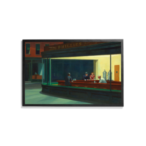 Poster Nighthawks by Edward Hopper Wood Frame Art Print