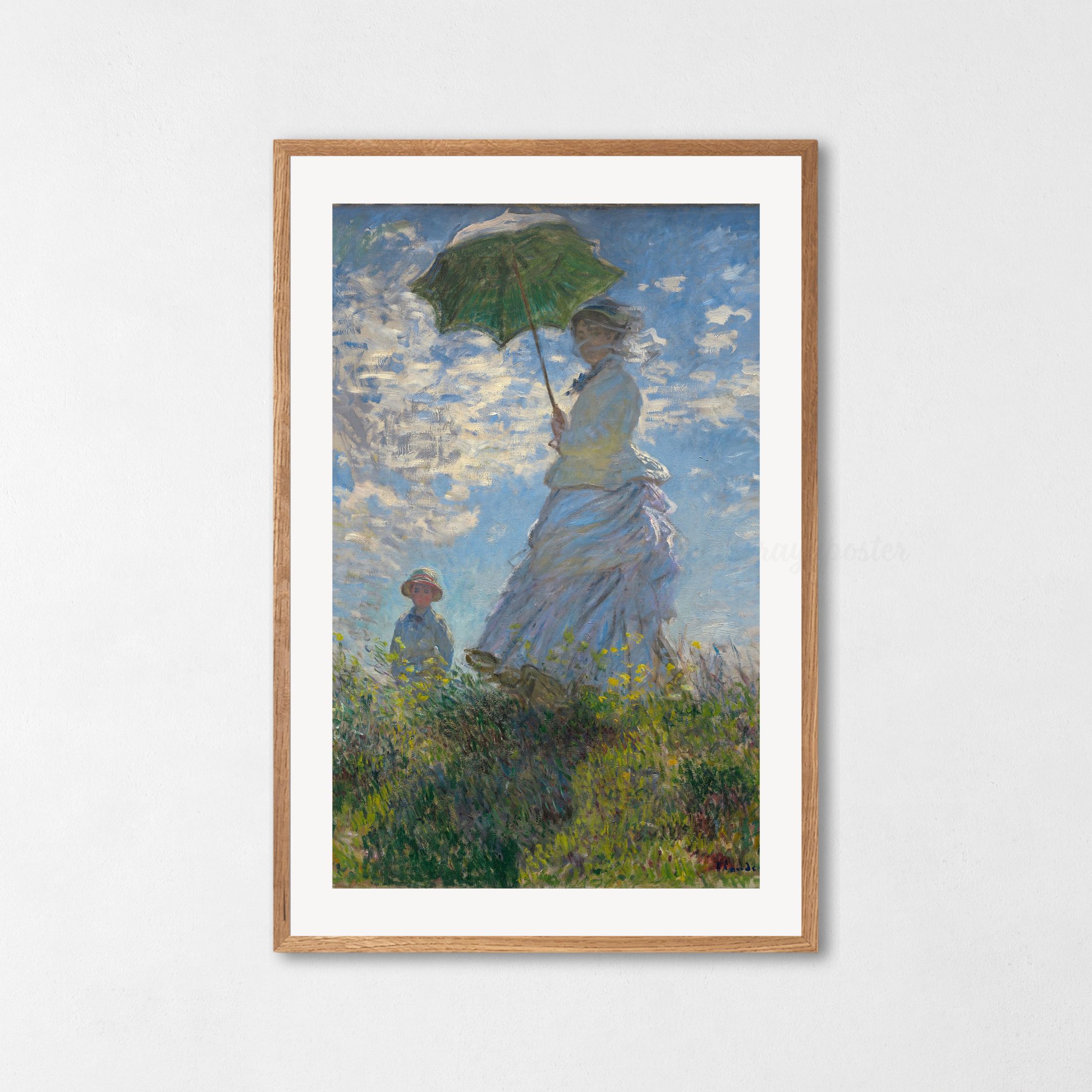 Poster Woman with a Parasol Art Print Claude Monet