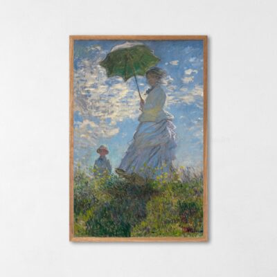 Woman with a Parasol Art Print Plus Wood Frame Madame Monet and Her Son