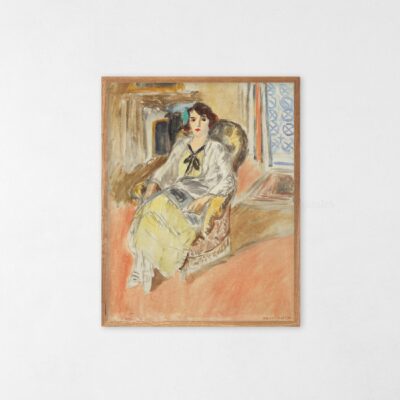 Jeune Fille Assise, Robe Jaune Henri Matisse Poster