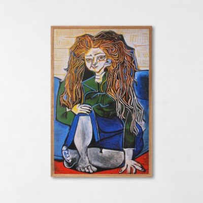 Art Print Woman Sitting Cross Legged Poster