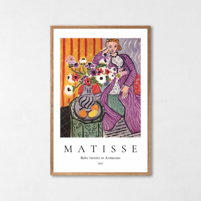 Robe violette et Anémones 1937 Matisse Poster Exhibition