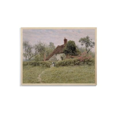 Art Print Old Cottages at Pinner Vintage Decor