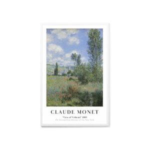 White Frame Art Print Claude Monet