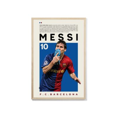 Frame Poster Lionel Messi FC Barcelona No 10