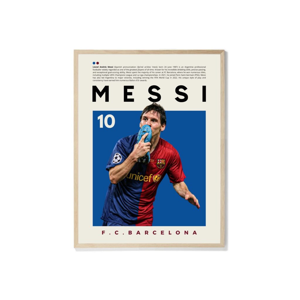 Digital Download Messi Poster Barcelona